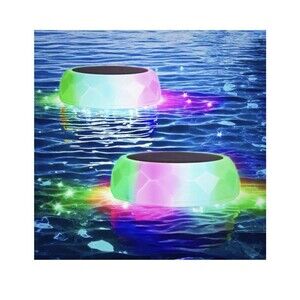 2 Pack  Tablet Floater, Solar Floater with Colorful Light